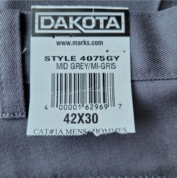 NEW DAKOTA FLAT FRONT FULL CUT TWILL WORK PANTS GRAY MEN'S SIZE  42 X 30 - Picture 12 of 15